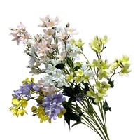Orchidées artificielles en soie violette, accents floraux linéaires, fleurs d'osmanthus, lilas à tiges longues, pour mariage haut de gamme et luxueux