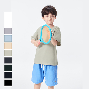 T-shirt personnalisé pour enfants 230g 240g 300g 100% coton de haute qualité, épaules tombantes, t-shirt en coton uni pour filles et garçons - Product Image 6