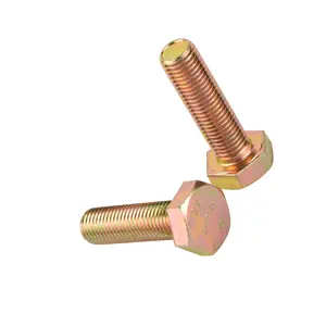 high quality Good Price Wholesale Din 931 Din 933 Hex Bolts China Supplier Yellow Hex Bolt