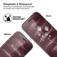 Lot de 3 protections d'écran en verre trempé HD transparent 2.5D 0.33mm pour iPhone 18 17 Pro Max 16 Pro 15 Plus Dureté 9H