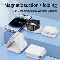 Produits Tendances 2026 Nouveautés Chargeur de Téléphone Intelligent Sans Fil 3-en-1 Chargeurs Sans Fil pour Android Tous les Smartphones