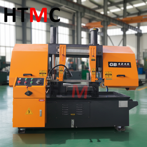 Scie à ruban à métaux HTMC GB4240, machine à découper les métaux, double colonne, hydraulique, horizontale, automatique, moteur 4 kW, vitesse de lame 27 m/min, 400 mm - Product Image 1