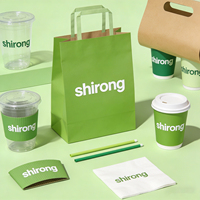 Gobelet jetable transparent en PET épaissi Shirong, qualité alimentaire, 280 ml, pour café, lait, thé, boissons, emballage commercial, avec couvercle en plastique pour pâtisserie
