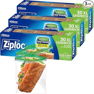 Bolsas de Plástico Desechables Tipo Supermercado con Válvula y Cierre Hermético para Congelador, Tecnología Deslizante para Almuerzos y Snacks - Product Image 6