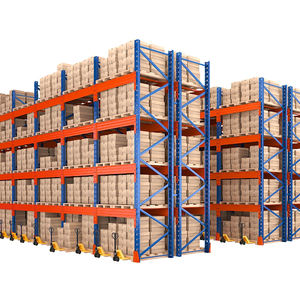 Estantería de Almacenamiento de Paletas de Alta Resistencia, Ajustable y de Múltiples Niveles, Color Naranja y Azul, Protección Contra la Corrosión, Recubrimiento en Polvo, Construcción de Acero - Product Image 3