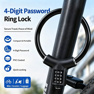<span class=keywords><strong>Cadenas</strong></span> portable haute sécurité à combinaison à 4 chiffres avec câble en acier de 65 cm <span class=keywords><strong>pour</strong></span> vélo, moto, vélo électrique, <span class=keywords><strong>VTT</strong></span> - Product Image 4