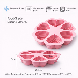 Easy Demold 6Pcs Cake <b>Baking</b> Tools <b>Silicone</b> Cake Molds With High-Temperature Resistant - Product Image 4