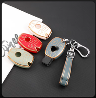 Housse de protection pour clé de voiture en TPU souple de qualité supérieure pour Mercedes Benz 3 boutons, coque de protection pour clé