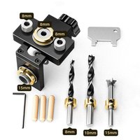 Kit de gabarit de perçage 3-en-1 en acier pour chevilles, localisateur de trous précis, ensemble d'outils de poinçonnage OEM/ODM DIY pour l'assemblage de la menuiserie