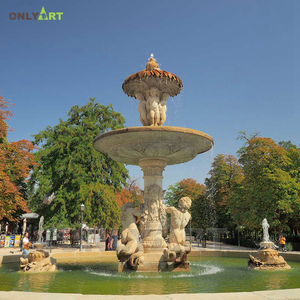 Fontaines sphériques rotatives en marbre, pierre naturelle Feng Shui, grande décoration de jardin Onlyart - Product Image 3