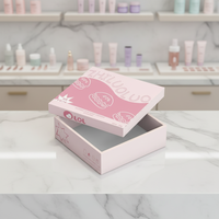Boîte cadeau en papier rigide carrée mate de luxe avec logo personnalisé, insert en mousse, impression argent/or et options de commande personnalisée