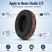 Bantalan Telinga Pengganti Berbahan Gel Pendingin untuk Headphone Nirkabel Beats Studio 2/3, Bantalan Telinga Busa Memori Peredam Kebisingan