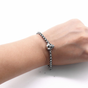 yunnique Skull <b>Chain</b> Bracelet Titanium Steel Unisex Jewelry Geometric Design GZYB-0279 - Product Image 4