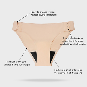 Culottes Menstruales Personalizados OEM para Mujer, Desmontables, Talla Grande, Ropa Interior a Prueba <span class=keywords><strong>de</strong></span> Fugas para el Periodo Menstrual - Product Image 3