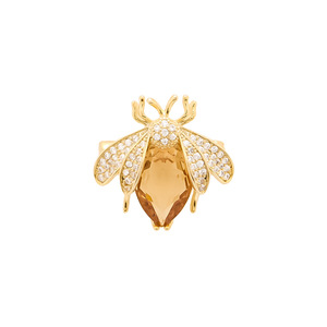 Mignon diamant abeille broche pour femmes vêtements accessoires strass broches broches insectes broches épinglette manteau CorsageGJZ-BXZ049 - Product Image 5