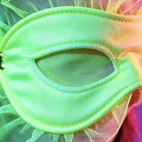 Couvre-yeux psychédélique fluorescent lumineux, accessoire pour boîte de nuit, concert EDM
