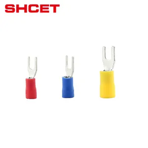 U type spade electrical crimp insulated terminal bullet connector 20A fork pre-insulated cable block lug ring end