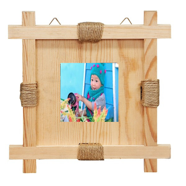 Solid Wood Light Wooden LED Photo Frame with Customized Color & Logo Custom Size for Guestroom Decor