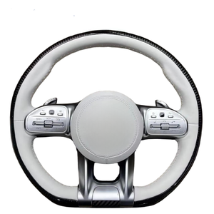 Volante Clásico de Cuero y Fibra de Carbono para <span class=keywords><strong>Mercedes</strong></span>-Benz GLC GLE GT - Para <span class=keywords><strong>Mercedes</strong></span> Benz Clase V W447 - Product Image 1