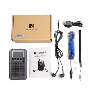 Radio numérique portable à fréquence large AM/FM avec antenne télescopique externe et prise casque pour extérieur - Product Image 6