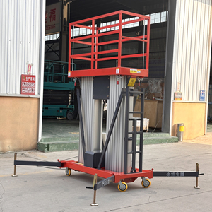 Plataforma Elevadora Hidráulica de Doble Mástil de Aleación de Aluminio de 4m-16m, Elevador Móvil para una Persona - Product Image 6