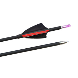 Carbon Fiber Arrows 6-Pack 1000-Weight Competition Arrows With 2-Inch Real Feathers For <b>Shooting</b> - Product Image 3