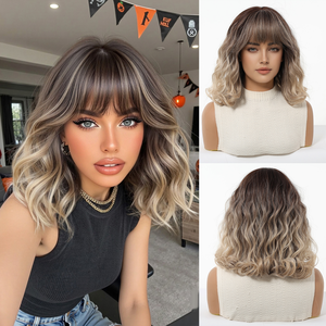 วิกผมสังเคราะห์สไตล์ตะวันตก Ainizi พร้อมส่ง <span class=keywords><strong>ทรง</strong></span><span class=keywords><strong>บ๊</strong></span><span class=keywords><strong>อบ</strong></span> มีหน้าม้า <span class=keywords><strong>ผม</strong></span><span class=keywords><strong>สั้น</strong></span>ลอนสีชมพู โคนดำ ดูเป็นธรรมชาติ เหมาะสำหรับใช้ในชีวิตประจำวัน - Product Image 2