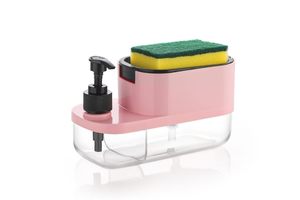 <b>Dish</b> Soap Dispenser Sponge Holder Kitchen Sink Caddy Dishwashing Liquid Hand Soap Pump Dispenser Sink Organizer - Product Image 3