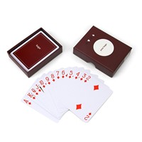 Cartes à jouer Igor J, publicitaires, en plastique, imperméables, finition brillante, personnalisables, durables, noires, pour la promotion