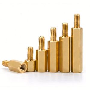 Entretoises M2 M2.5 M3 en laiton, bronze, acier, mâle-femelle, à tête ronde, finition zinguée galvanisée, pour applications minières - Product Image 2