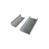 Profilé en U en aluminium non anodisé, barre en aluminium brut en forme de C, support structurel en aluminium pour extrusion en U à jambes égales