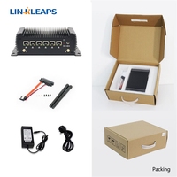 Procesador de diseño personalizado de tamaño mini integrado, procesador Intel, miniPC industrial sin ventilador, puertos serie duales, Pfsense Firewall VPN