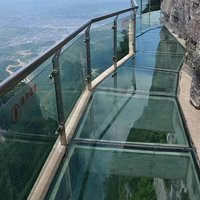 Panel de Vidrio Templado Laminado de Seguridad para Pasarelas, Piso de Vidrio Transparente y Translúcido para Uso en Exteriores y Gimnasios