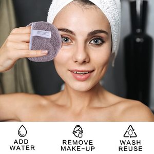 Tampons en microfibre ronds écologiques, réutilisables, doux, <span class=keywords><strong>pour</strong></span> le démaquillage, le nettoyage du visage, les cosmétiques, les tampons <span class=keywords><strong>pour</strong></span> le visage - Product Image 4