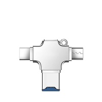 Lector de Tarjetas de Memoria 4 en 1 TF SD para Teléfono Android, Mac, PC, Cámara, Tipo C para IOS, Lector USB C Android, Lector Portátil