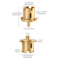 Foret diamanté LOZLIN 45-65mm avec tige M10 pour comptoirs, éviers, marbre, carreaux et trous de pots de fleurs
