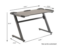 Mesa de juegos con luz LED RGB para ordenador, fabricante de PC, escritorio de carreras, Gaming, Mesa de juegos