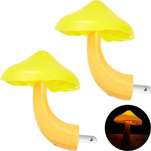 LED Creative Indoor Night Light Plug In Wall Lamp Mini Magic Mushroom Night Lights For Bedroom Living Room Kids Night Light