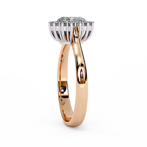 Bague de fiançailles pour femme en or massif 18 carats avec diamant de laboratoire taille brillant, certifiée IGI, plaqué rhodium, luxe, couleur D, gravure laser - Product Image 3
