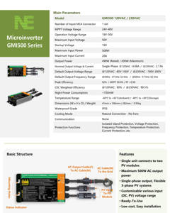 Microinversor Solar Conectado a la Red SunriseTek MPPT de 500w 600w 700W, <span class=keywords><strong>Serie</strong></span> GMI - Product Image 4