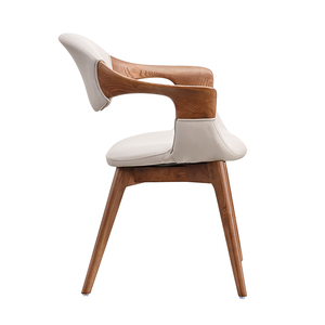Italian Modern Minimalist Curved Dining <b>Chair</b> Nordic Solid Wood Stool for Balcony Leisure & <b>Study</b> Convertible Backrest <b>Chair</b> - Product Image 3