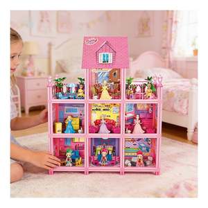 Casa de Muñecas de Lujo para Niños con Balcón, Piscina, Tobogán, Ascensor, Muebles, Juego de Simulación, Set de Regalo - Product Image 2