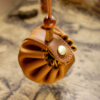 Pochette vintage en cuir à cordon de serrage, petits sacs de rangement pour dés, porte-monnaie médiéval