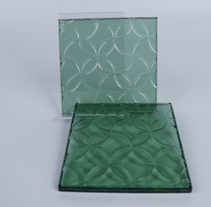 Panel de Vidrio Decorativo con Patrón de Monedas Tradicionales en Tono Verde, Vidrio Artístico en Relieve para División de Interiores y Decoración de Paredes - Product Image 6