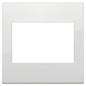 Vimar Placca Classic 3M BS Polar Total Look 9.7cm Length Wall <b>Switches</b> - Product Image 1