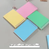 Carnet de notes A7 à spirale épaissi avec couverture en papier PP couleur unie simple – Cadeau idéal pour les étudiants – Papeterie en gros