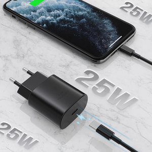 Cargador de Coche USB-C de Carga Súper Rápida de 25 W <span class=keywords><strong>TA800</strong></span> 9V2.2A PD 3.0 TIPO C con Cable y Adaptador para Samsung S21 S22 Note10 - Product Image 5