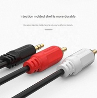 Câble Adaptateur 3,5 mm vers Double RCA - Répartiteur Y Stéréo Aux Mâle 1/8" vers 2 RCA Femelles pour Ordinateur, Casque vers Amplificateur, Enceintes