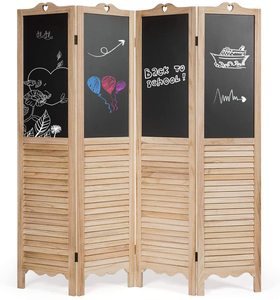 Decorative 4 Panel Chalkboard Panels Indoor <strong>Room</strong> for Bedroom Living <strong>Room</strong> Wood Screen <strong>Room</strong> <strong>Divider</strong> - Product Image 1