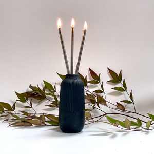 Bougie en métal de style moderne et luxueux, à huile pure, avec mèche en acier inoxydable, mèche de bougie, combustion propre - Product Image 1